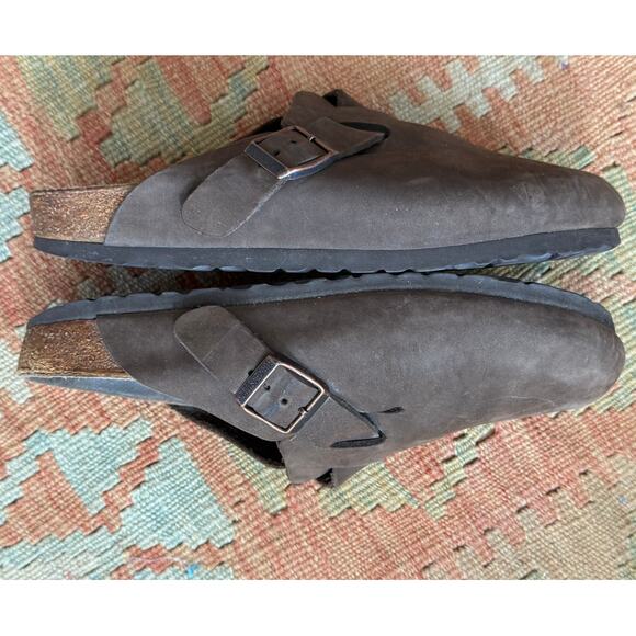 Birkenstock Boston Clogs 38 EU | 7-7.5 US Brown Suede Leather - Picture 6 of 10